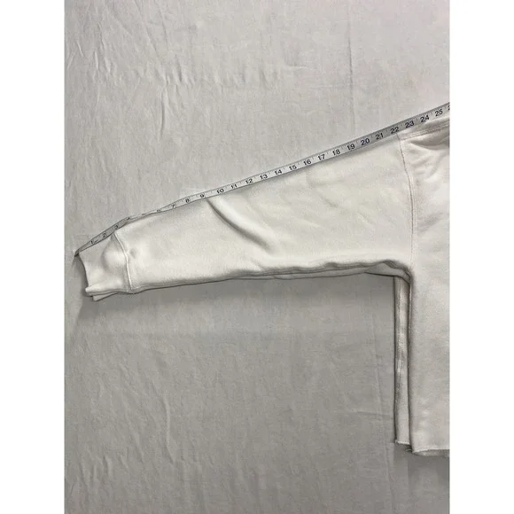 Abercrombie & Fitch Y2K Quarter Zip Jacket Cozy White Women's Medium Long Sleeve - Picture 7 of 10